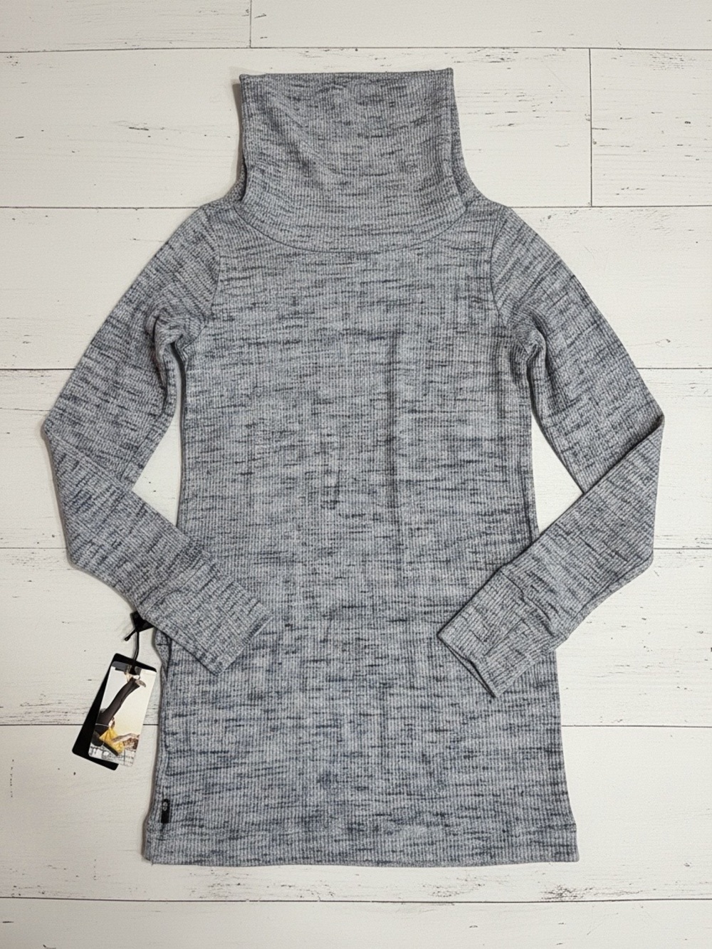 NWT BetaBrand Small Heathered Blue Leave Me Alone Sweater